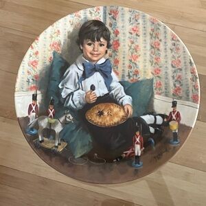 2 Reco Collector 8.5" Plate "Little Jack Horner" by John McClelland  # 7165J